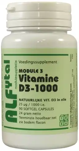 De Online Drogist Alfytal vitamine d3 1000iu capsules 90sg aanbieding