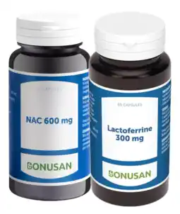 De Online Drogist Bonusan nac 600mg + lactoferrine 300mg - combiset 2 stuks aanbieding