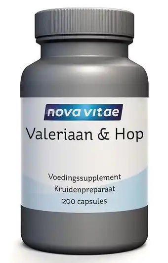 De Online Drogist Nova vitae valeriaan & hop capsules 200cp aanbieding