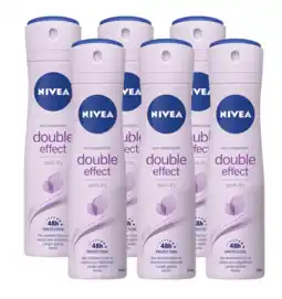 De Online Drogist Nivea double effect deodorant spray voordeelverpakking 6x150ml aanbieding