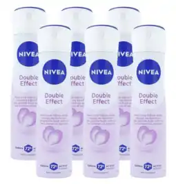 De Online Drogist Nivea double effect deodorant spray voordeelverpakking 6x150ml aanbieding