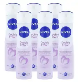 De Online Drogist Nivea double effect deodorant spray voordeelverpakking 6x150ml aanbieding