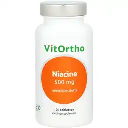 De Online Drogist Vitortho niacine tabletten 500mg 100tb aanbieding