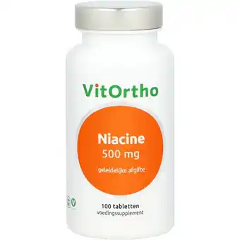 De Online Drogist Vitortho niacine tabletten 500mg 100tb aanbieding