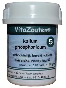 De Online Drogist Vita reform van der snoek vita reform vitazouten nr. 5 kalium phosphoricum 120tb aanbieding