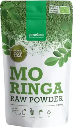 De Online Drogist Purasana moringa raw powder 200gr aanbieding