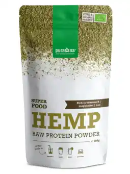 De Online Drogist Purasana hemp protein raw powder 200gr aanbieding