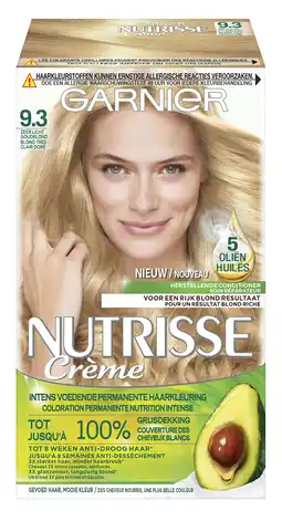 De Online Drogist Garnier nutrisse crème permanente haarverf 9.3 zeer licht goudblond 1st aanbieding