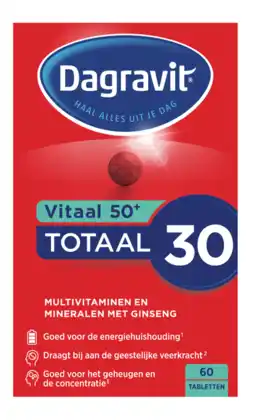 De Online Drogist Dagravit vitaal 50+ totaal 30 tabletten 60tb aanbieding