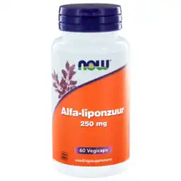 De Online Drogist Now alfa-liponzuur 250mg vegicaps 60st aanbieding