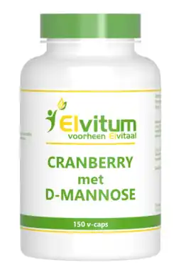 De Online Drogist Elvitum cranberry + d'mannose vegicaps 150cp aanbieding