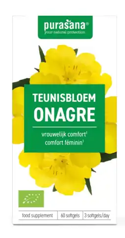 De Online Drogist Purasana teunisbloem capsules 60cp aanbieding