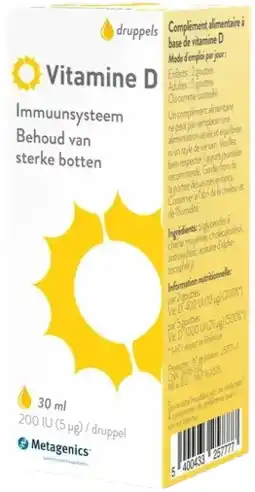 De Online Drogist Metagenics vitamine d druppels 30ml aanbieding