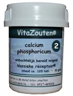 De Online Drogist Vita reform van der snoek vita reform vitazouten nr. 2 calcium phosphoricum 120tb aanbieding