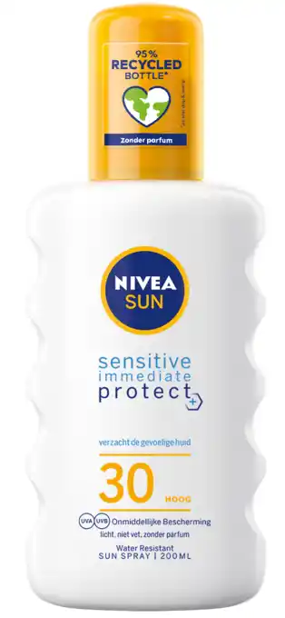 De Online Drogist Nivea sun sensitive immediate protect spf30 200ml aanbieding