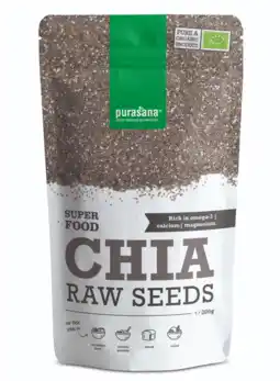 De Online Drogist Purasana chia raw seeds 200gr aanbieding