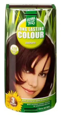 De Online Drogist Hennaplus 4.56 auburn long lasting colours 100ml aanbieding