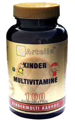 De Online Drogist Artelle multivitamine kind aardbei kauwtabletten 100tb aanbieding