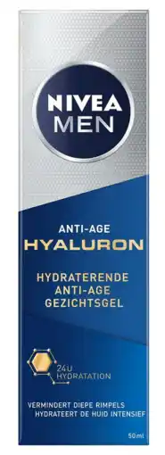 De Online Drogist Nivea men hyaluron hydraterende anti-age gezichtsgel 50ml aanbieding