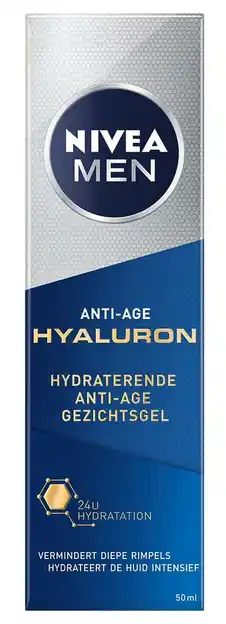 De Online Drogist Nivea men hyaluron hydraterende anti-age gezichtsgel 50ml aanbieding