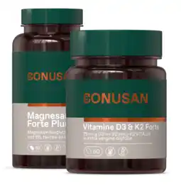 De Online Drogist Bonusan magnesan forte plus + vitamine d3 & k2 - combiset 2 stuks aanbieding