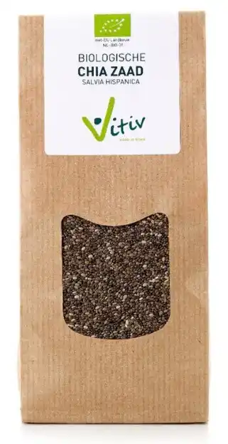 De Online Drogist Vitiv biologische chia zaad 500gr aanbieding