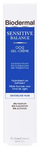 De Online Drogist Biodermal sensitive balance oog gel-crème 15ml aanbieding