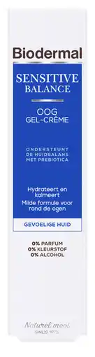 De Online Drogist Biodermal sensitive balance oog gel-crème 15ml aanbieding