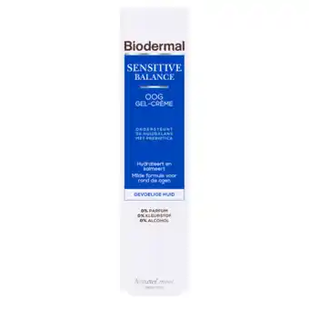 De Online Drogist Biodermal sensitive balance oog gel-crème 15ml aanbieding
