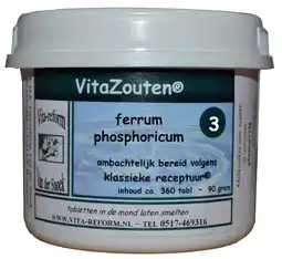 De Online Drogist Vita reform van der snoek vita reform vitazouten nr. 3 ferrum phosphoricum 360tb aanbieding
