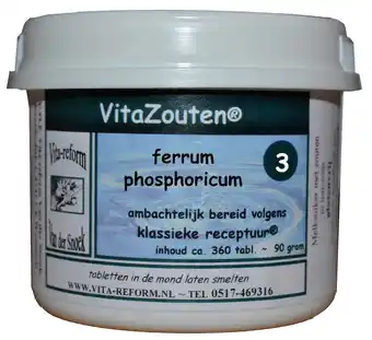De Online Drogist Vita reform van der snoek vita reform vitazouten nr. 3 ferrum phosphoricum 360tb aanbieding