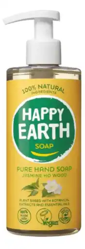 De Online Drogist Happy earth pure handsoap jasmine ho wood 300ml aanbieding