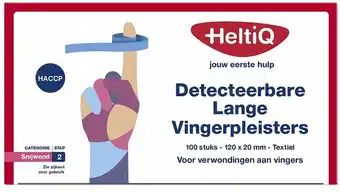 De Online Drogist Heltiq detecteerbare lange vingerpleisters 120x20mm 100st aanbieding