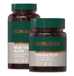De Online Drogist Bonusan multi vital forte actief + vitamine d3 25mcg/1000 ie - combiset 2 stuks aanbieding