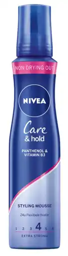 De Online Drogist Nivea care & hold styling mousse 150ml aanbieding