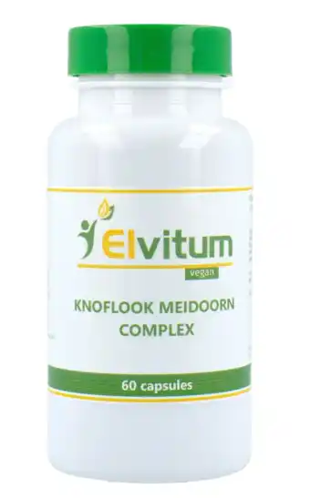 De Online Drogist Elvitum knoflook meidoorn complex vegicaps 60cp aanbieding