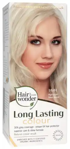 De Online Drogist Hennaplus long lasting colour 10.01 high light silver blond 100ml aanbieding