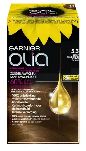 De Online Drogist Garnier olia 5.3 licht goudbruin 1st aanbieding