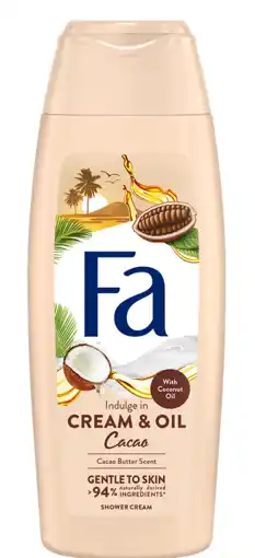 De Online Drogist Fa cream & oil cacao shower cream 250ml aanbieding
