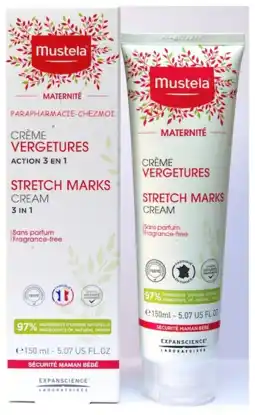 De Online Drogist Mustela striemencrème zonder parfum 150ml aanbieding