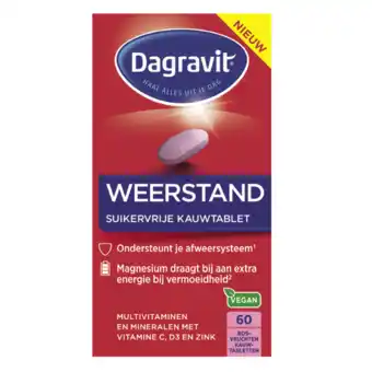 De Online Drogist Dagravit weerstand suikervrije kauwtabletten 60ktb aanbieding