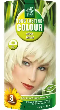 De Online Drogist Hennaplus long lasting colour 00 ultra blond coupe soleil 100ml aanbieding