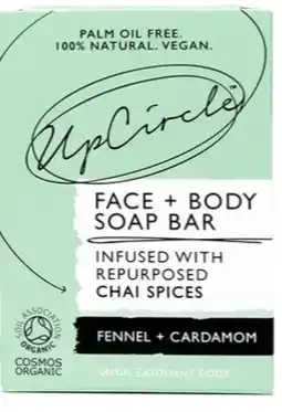 De Online Drogist Upcircle face & body soap bar fennel & cardamom 100gr aanbieding
