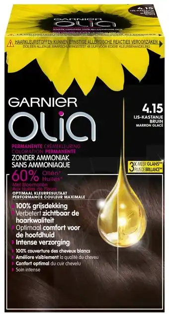 De Online Drogist Garnier olia 4.15 ijs-kastanje bruin 1st aanbieding