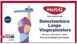 De Online Drogist Heltiq detecteerbare lange vingerpleisters textiel 180x20mm 100st aanbieding