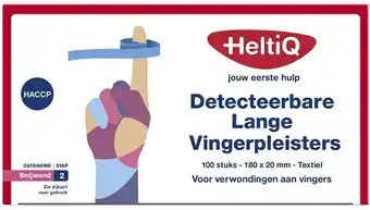 De Online Drogist Heltiq detecteerbare lange vingerpleisters textiel 180x20mm 100st aanbieding