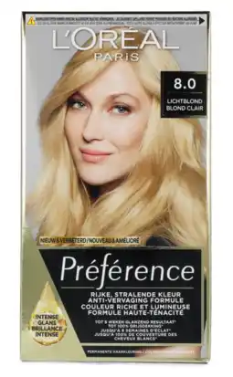 De Online Drogist L'oréal paris preference 8 californie lichtblond 174ml aanbieding