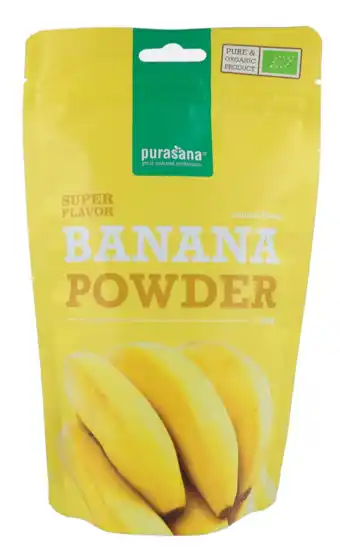 De Online Drogist Purasana banana powder 200gr aanbieding