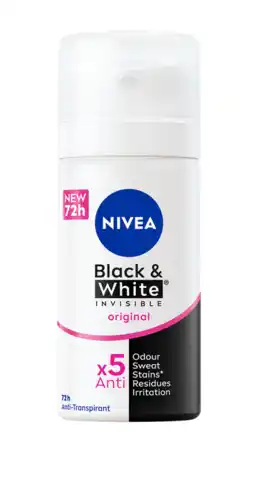 De Online Drogist Nivea invisible for black & white clear deodorant spray mini 35ml aanbieding