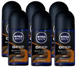 De Online Drogist Nivea men deep espresso anti-transpirant roll-on voordeelverpakking 6x50ml aanbieding